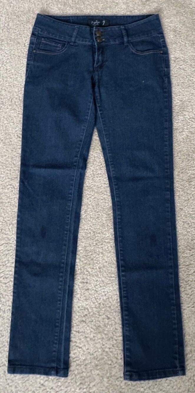 Papaya Premium Jeans Womens Size 7 Dark Wash Skinny Stretch Denim Jeans